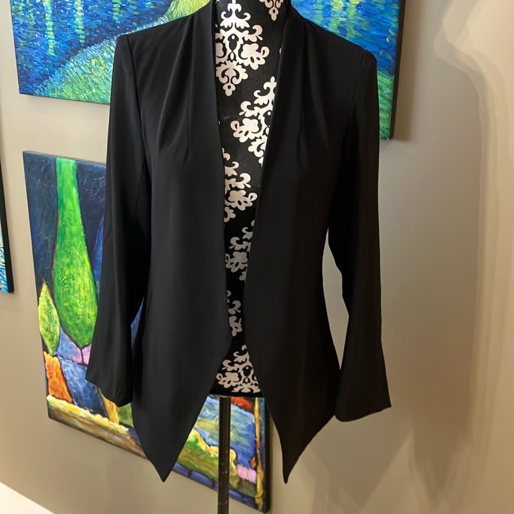 Classic black waterfall jacket.